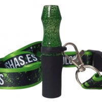 Boquilla higiénica + lanyard de color verde para shishas.